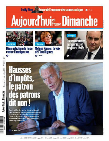 Aujourd’hui en France - 14 Septembre 2025