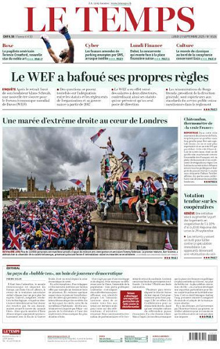 Le Temps - 15 Septembre 2025