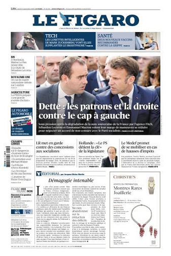 Le Figaro du Lundi 15 Septembre 2025