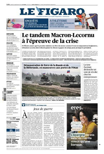 Le Figaro du Mardi 16 Septembre 2025