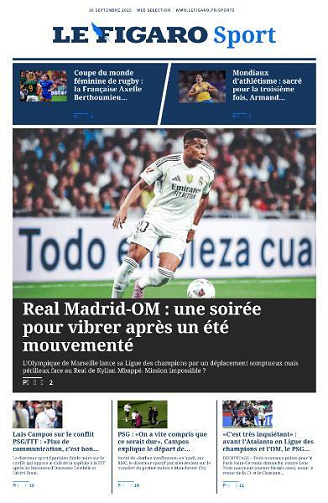 Le Figaro Sport - 16 Septembre 2025