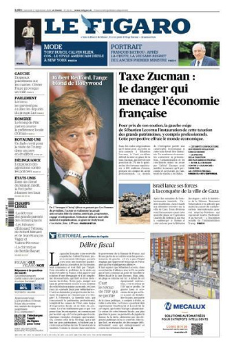 Le Figaro du Mercredi 17 Septembre 2025