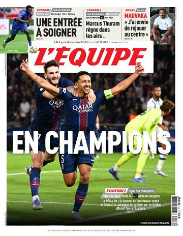 L’equipe du Jeudi 18 Septembre 2025