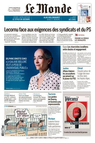 Le Monde du Vendredi 19 Septembre 2025