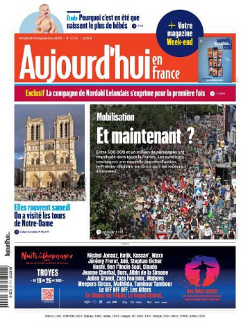 Aujourd’hui en France - 19 Septembre 2025
