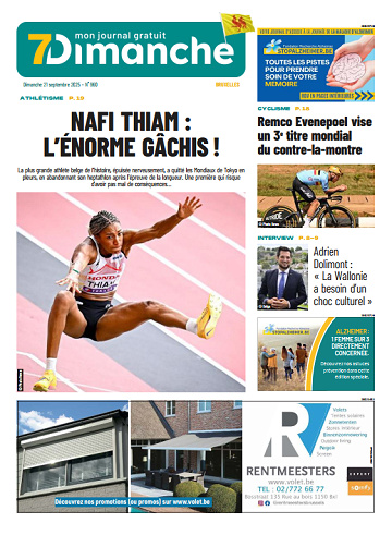 Pack Journaux Belges Du Dimanche 21 Septembre 2025