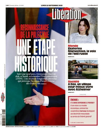 Libération du Lundi 22 Septembre 2025