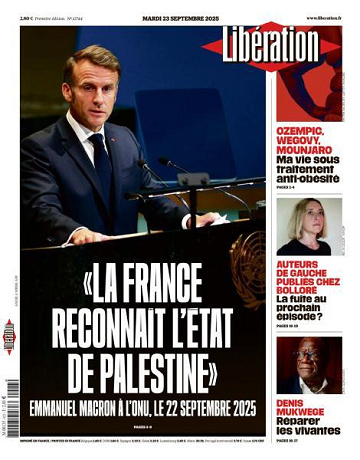 Libération du Mardi 23 Septembre 2025