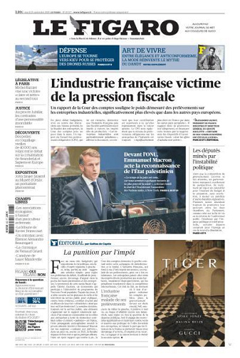 Le Figaro du Mardi 23 Septembre 2025