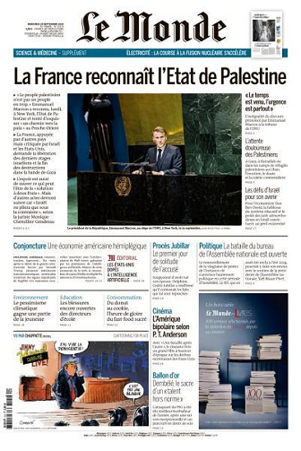 Le Monde du Mercredi 24 Septembre 2025