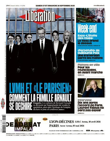Libération du Samedi 27 et Dimanche 28 Septembre 2025