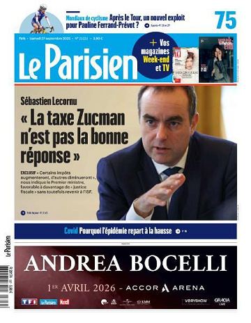 Le Parisien - 27 Septembre 2025