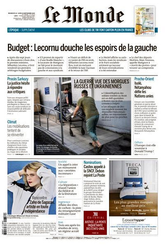 Le Monde du Dimanche 28 et Lundi 29 Septembre 2025