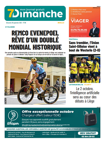 Pack Journaux Belges Du Dimanche 28 Septembre 2025