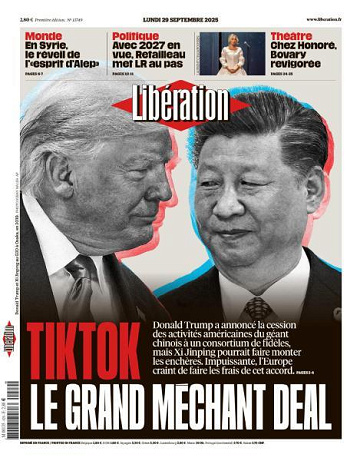 Libération du Lundi 29 Septembre 2025
