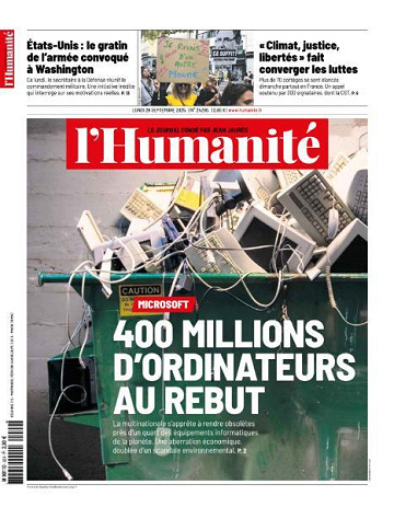 L'Humanite - 29 Septembre 2025
