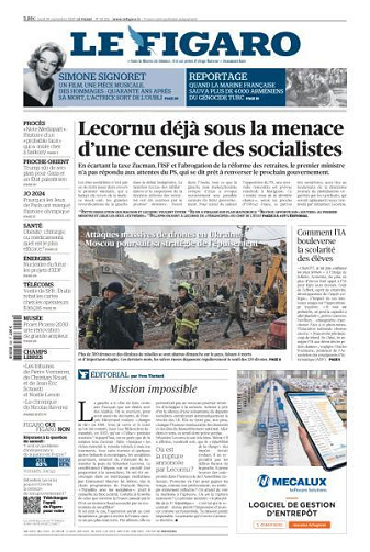 Le Figaro du Lundi 29 Septembre 2025