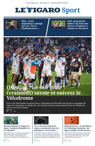 Le Figaro Sport - 30 Septembre 2025