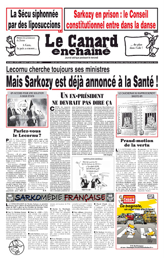 Le Canard enchaîné NR 5473 Du Mercredi 1er Octobre 2025