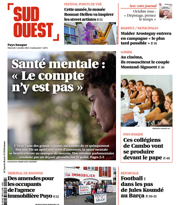 Sud Ouest (2 Éditions) Du Mercredi 1er Octobre 2025