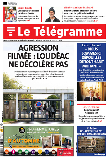 Le Télégramme (19 éditions) - 3 Octobre 2025