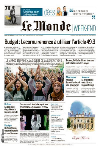 Le Monde du Samedi 4 Octobre 2025