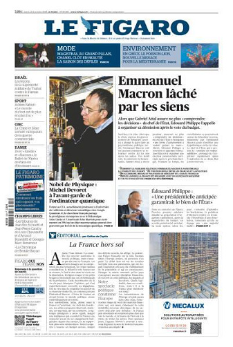 Le Figaro du Mercredi 8 Octobre 2025
