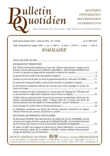 Bulletin Quotidien - 8 Octobre 2025