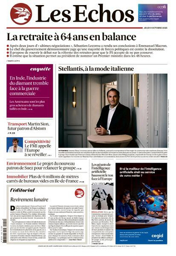 Les Echos - 9 Octobre 2025