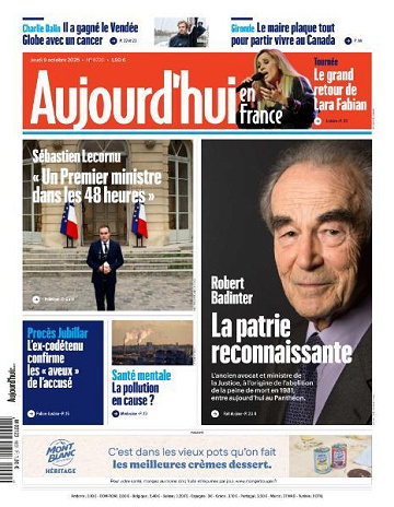 Aujourd’hui en France - 9 Octobre 2025