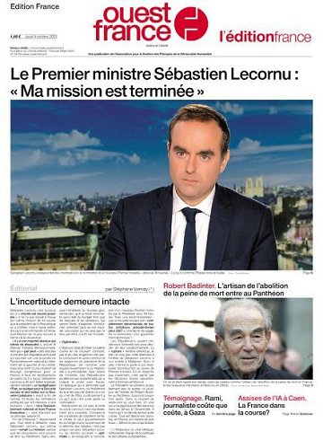 Ouest-France Édition France - 9 Octobre 2025