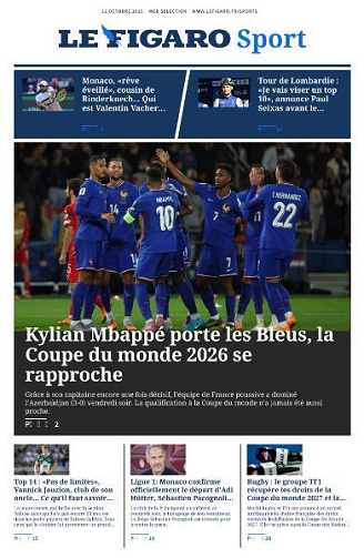 Le Figaro Sport - 11 Octobre 2025
