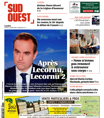 Sud Ouest (2 Éditions) Du Samedi 11 Octobre 2025