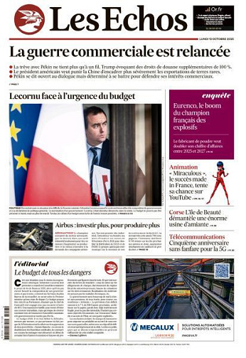 Les Echos - 13 Octobre 2025