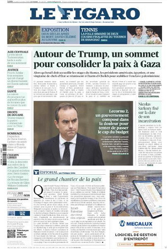 Le Figaro du Lundi 13 Octobre 2025