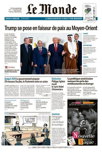 Le Monde du Mercredi 15 Octobre 2025