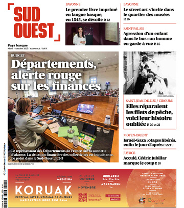 Sud Ouest (2 Éditions) Du Mardi 14 Octobre 2025