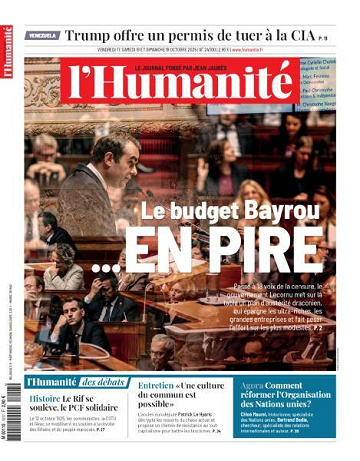 L'Humanite - 17-19 Octobre 2025
