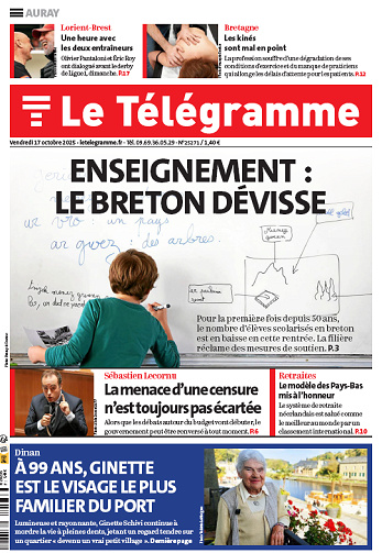 Le Télégramme (19 éditions) - 17 Octobre 2025