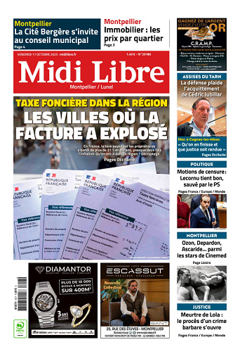 Midi Libre  (14 Éditions) Du Vendredi 17 Octobre 2025