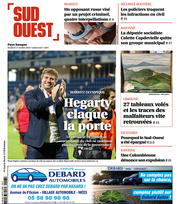 Sud Ouest (2 Éditions) Du Vendredi 17 Octobre 2025