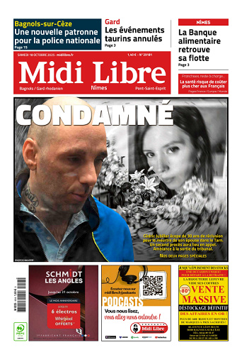 Midi Libre (14 Éditions) Du Samedi 18 Octobre 2025