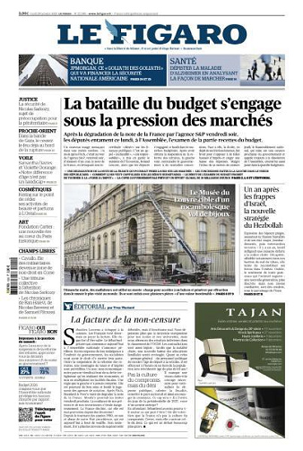 Le Figaro du Lundi 20 Octobre 2025