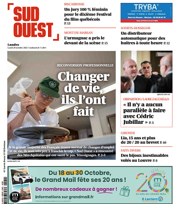 Sud Ouest (2 Éditions) Du Lundi 20 Octobre 2025