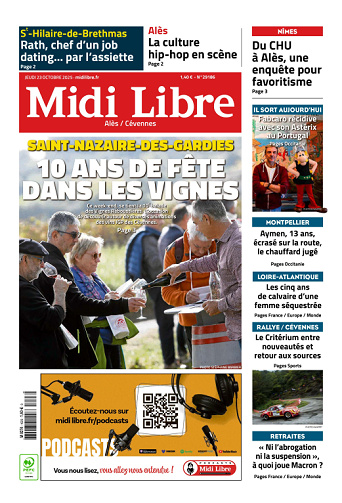 Midi Libre (14 Éditions) Du Jeudi 23 Octobre 2025