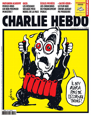 Charlie Hebdo du Mercredi 15 Octobre 2025