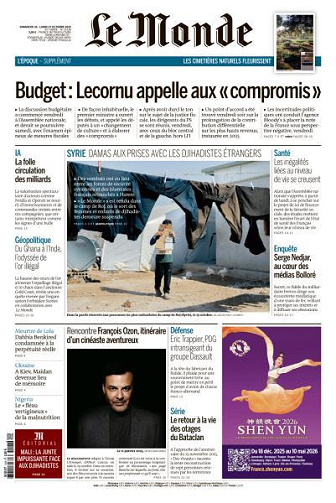 Le Monde du Dimanche 26 et Lundi 27 Octobre 2025