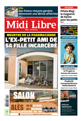 Midi Libre (14 Éditions) Du Samedi 25 Octobre 2025