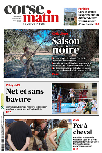 Corse Matin - 26 Octobre 2025