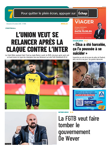 Pack Journaux Belges Du Dimanche 26 Octobre 2025